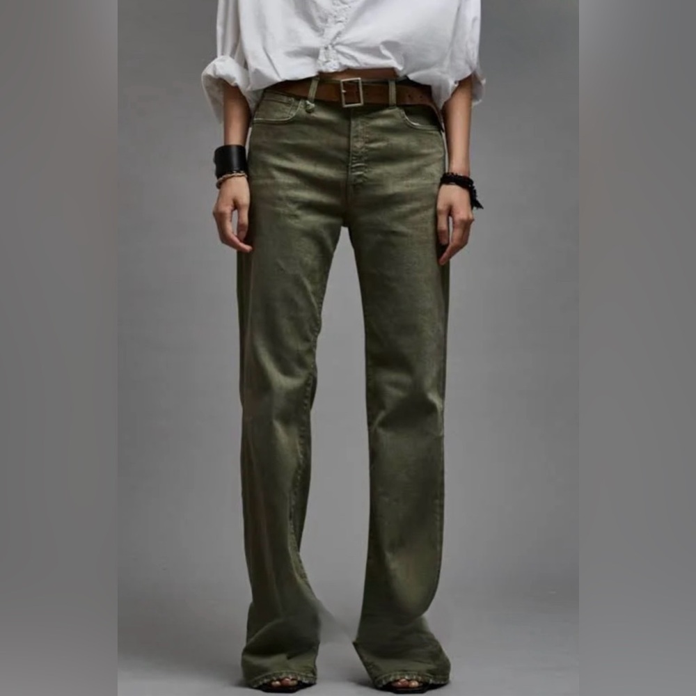 R13 - Jane Jean in Olive Green Stretch. Size 31 - Picture 2 of 16